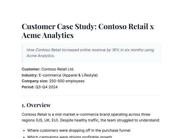 Customer Case Study