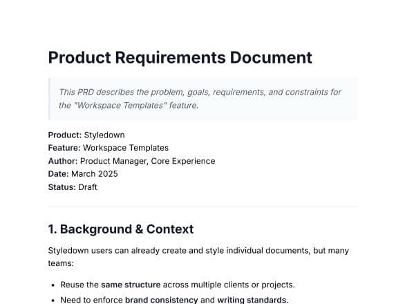 Product Requirements Document